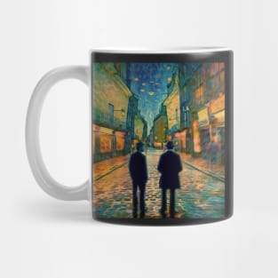 Starry Night in the City: An Impressionistic Urban Landscape Mug